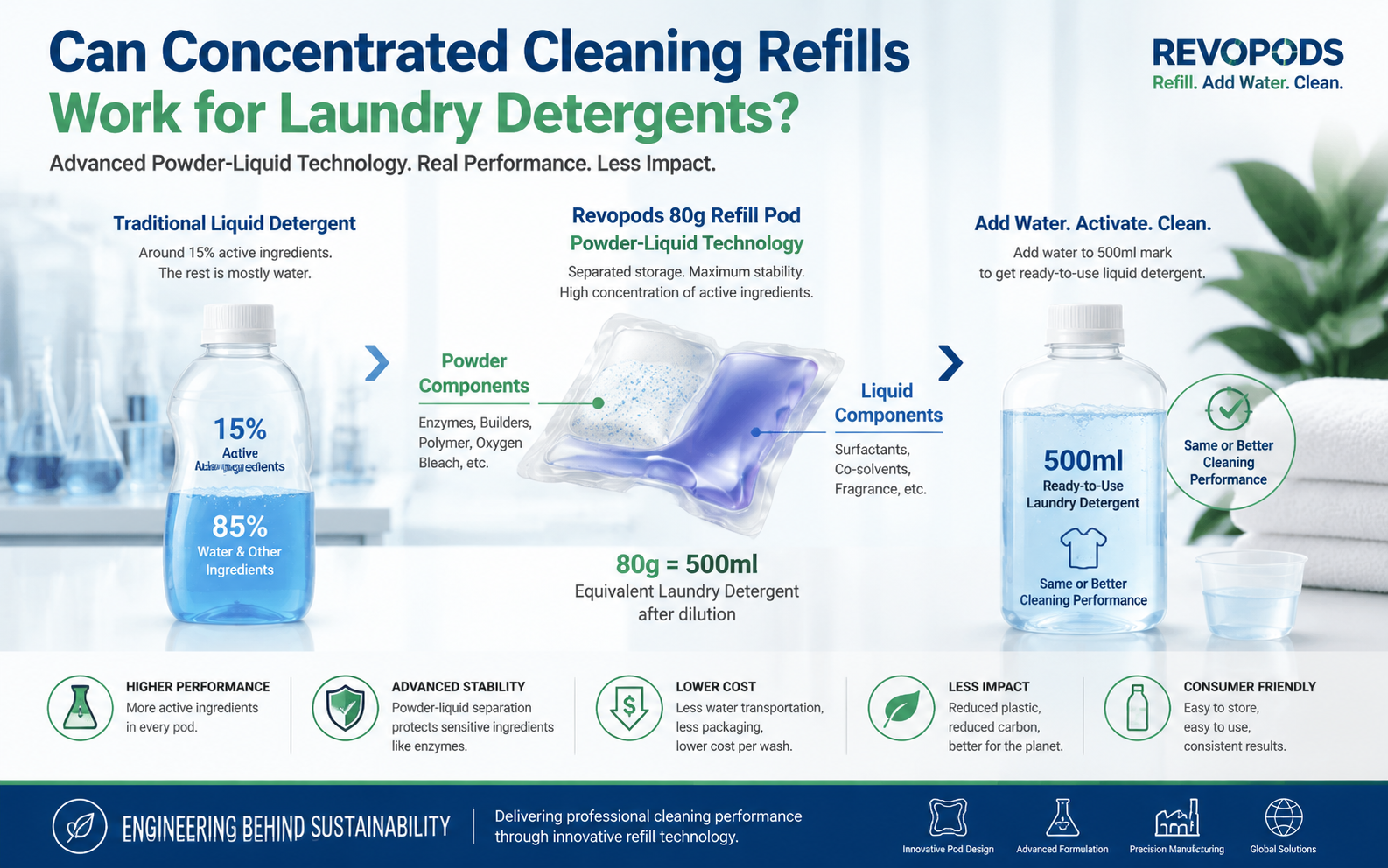 Can Concentrated Cleaning Refills Work for Laundry Detergents?