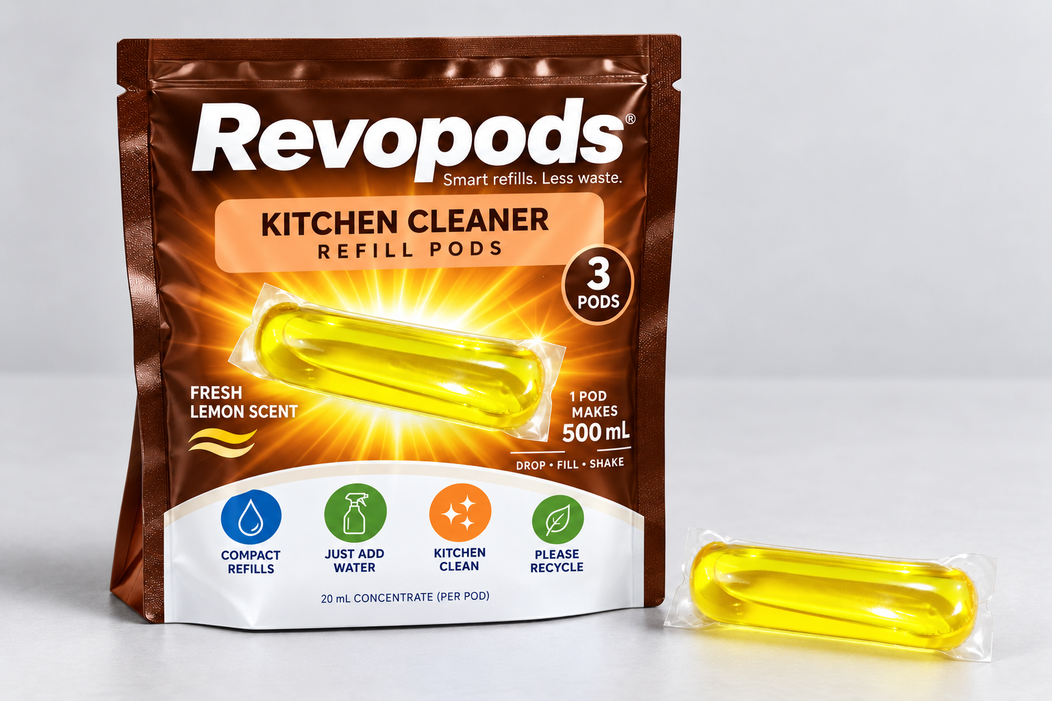 Kitchen Cleaner Concentrate Refills zipper pack